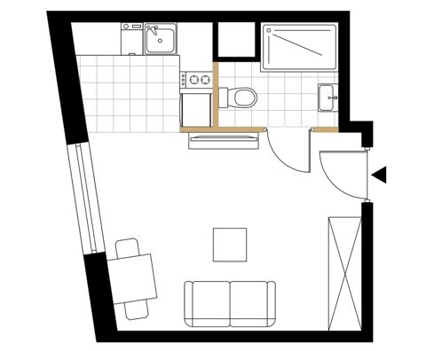 Plan 1 pok. 24m²