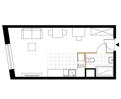 Plan 1 pok. 28m²