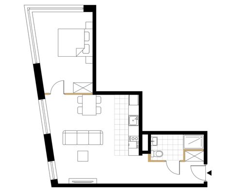 Plan 2 pok. 46m²
