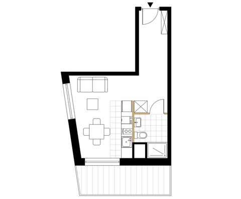 Plan 1 pok. 25m²