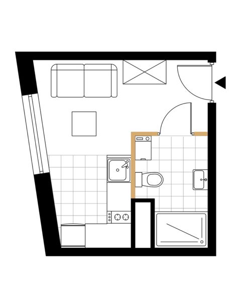 Plan 1 pok. 17m²