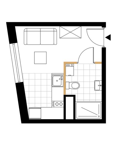 Plan 1 pok. 17m²