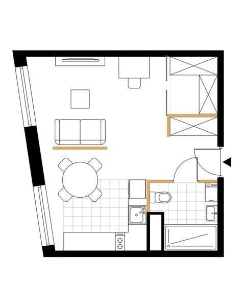 Plan 1 pok. 33m²