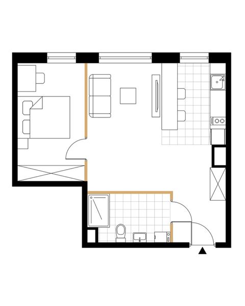 Plan 2 pok. 44m²