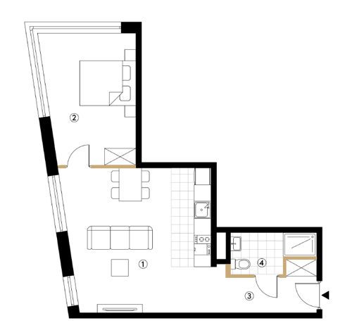 Plan 2 pok. 46m²