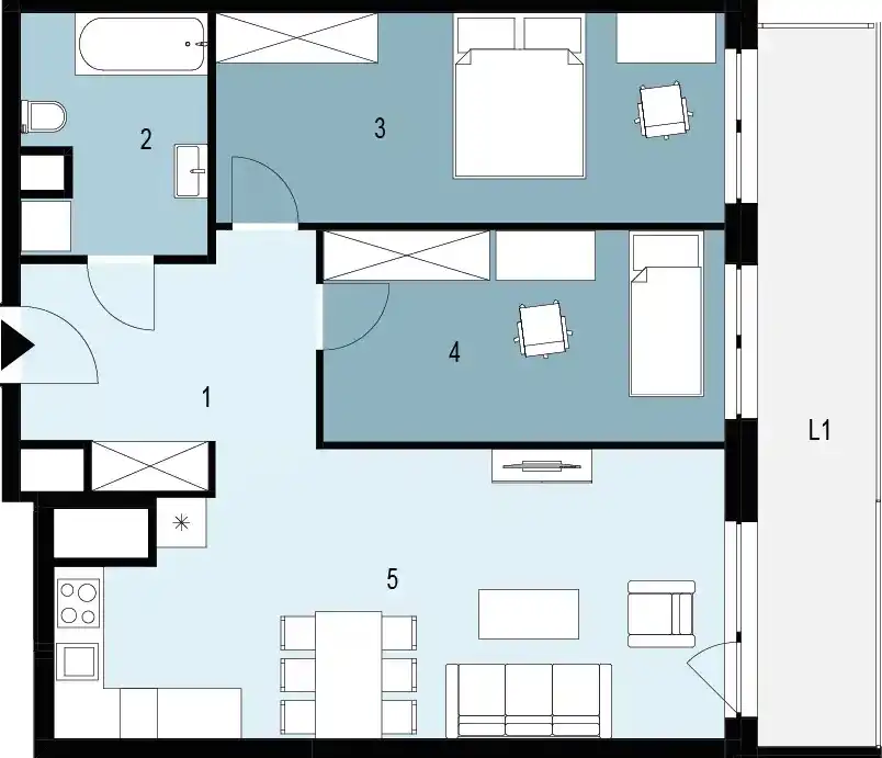 Plan 3 pok. 69m²