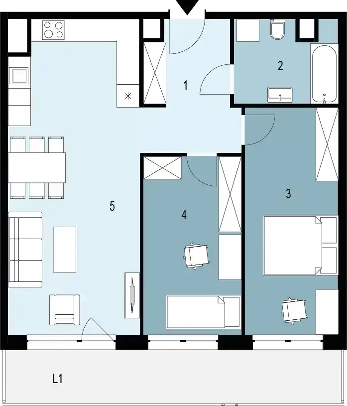 Plan 3 pok. 70m²