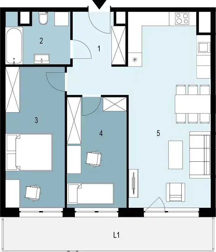 Plan 3 pok. 71m²