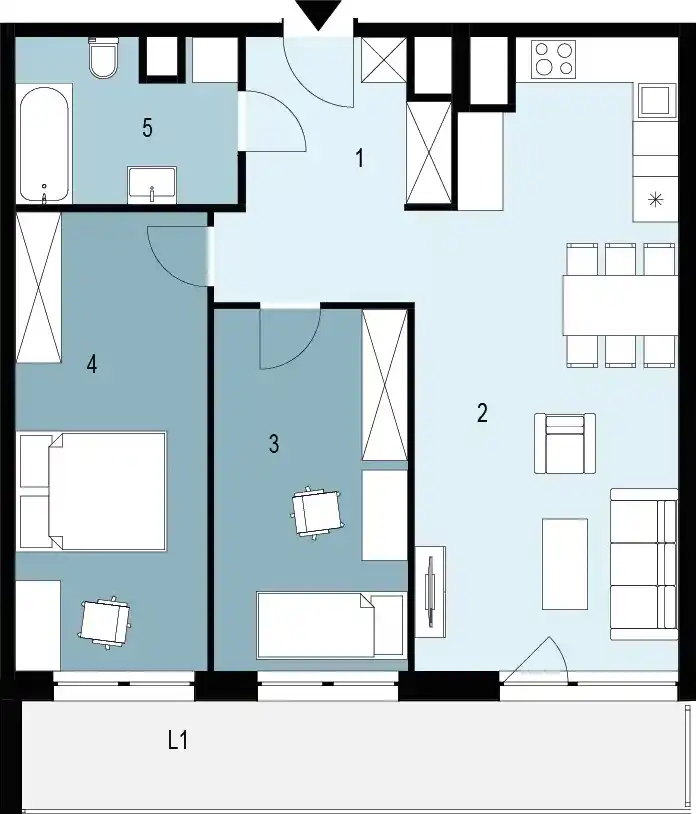 Plan 3 pok. 70m²