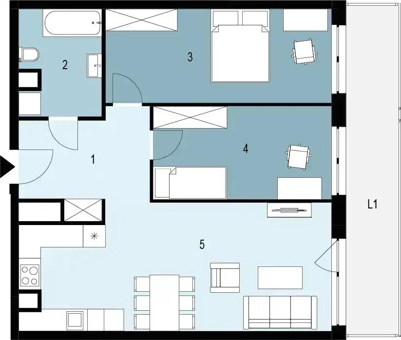 Plan 3 pok. 71m²