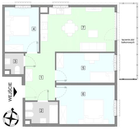 Plan 4 pok. 73m²
