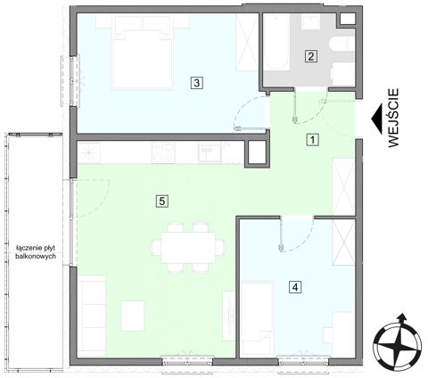 Plan 3 pok. 61m²