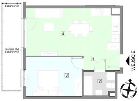 Plan 2 pok. 46m²
