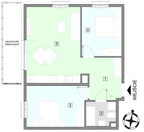 Plan 3 pok. 61m²