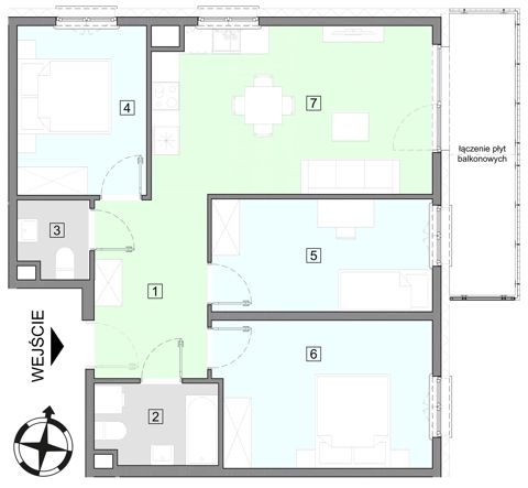 Plan 4 pok. 73m²