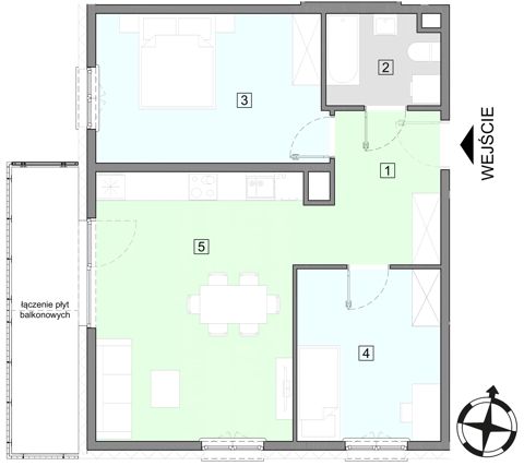 Plan 3 pok. 61m²