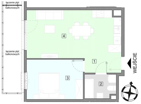 Plan 2 pok. 46m²