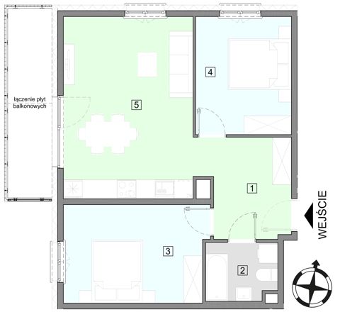 Plan 3 pok. 61m²