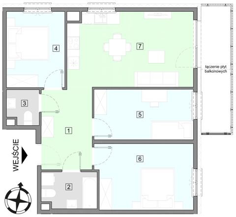Plan 4 pok. 72m²