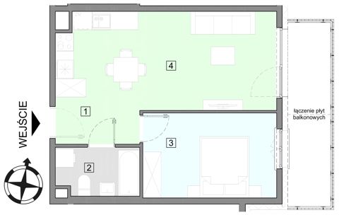 Plan 2 pok. 42m²