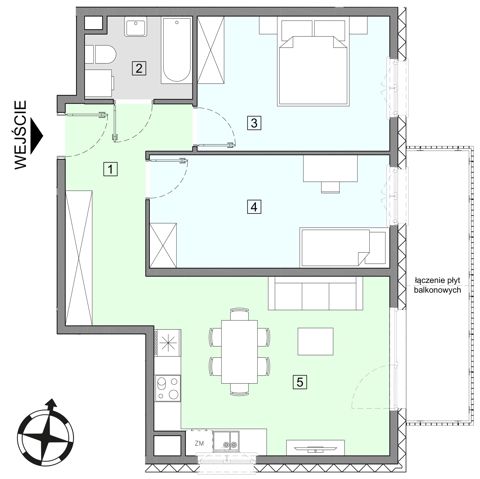 Plan 3 pok. 60m²