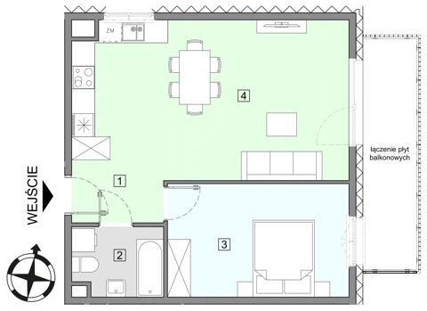 Plan 2 pok. 50m²