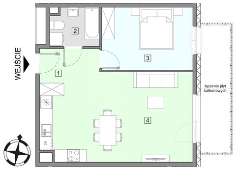 Plan 2 pok. 50m²