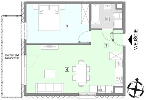 Plan 2 pok. 46m²