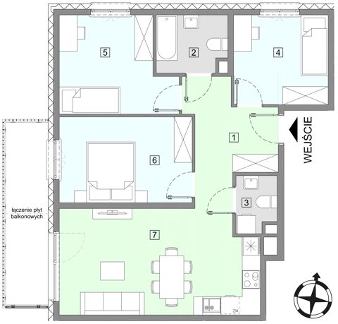 Plan 4 pok. 70m²