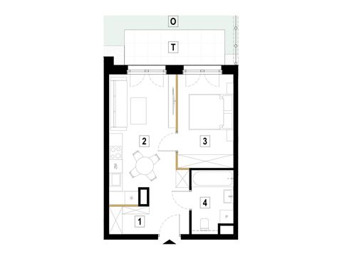 Plan 2 pok. 38m²