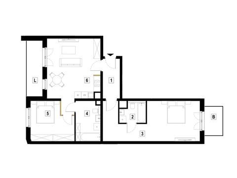Plan 3 pok. 82m²