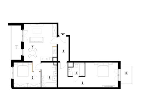 Plan 3 pok. 82m²