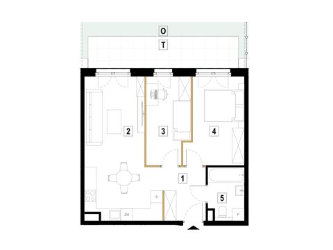 Plan 3 pok. 55m²