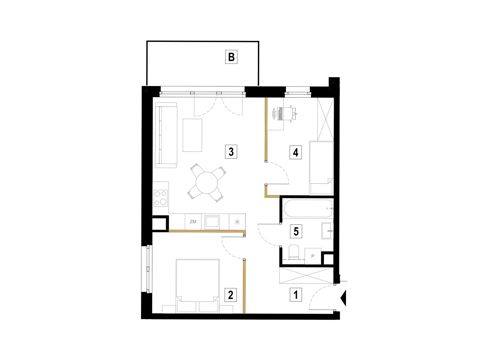 Plan 3 pok. 51m²