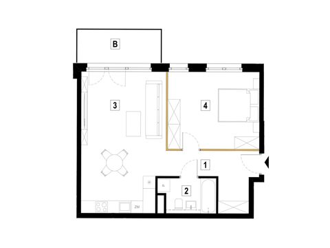 Plan 2 pok. 57m²