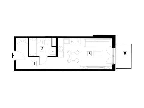 Plan 1 pok. 31m²
