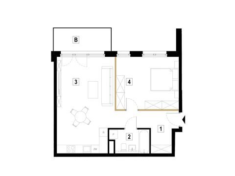 Plan 2 pok. 57m²