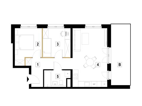 Plan 2 pok. 54m²