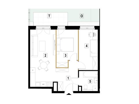 Plan 3 pok. 53m²