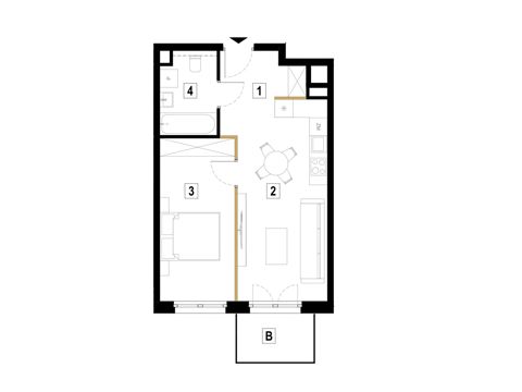 Plan 2 pok. 44m²