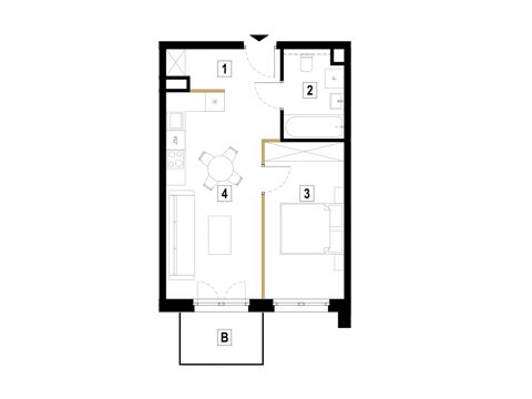 Plan 2 pok. 42m²
