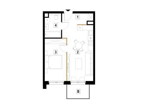 Plan 2 pok. 42m²