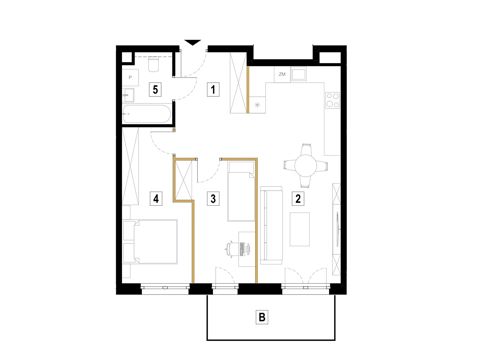 Plan 3 pok. 62m²