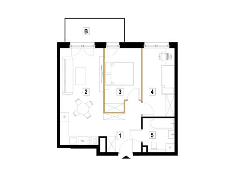 Plan 3 pok. 53m²