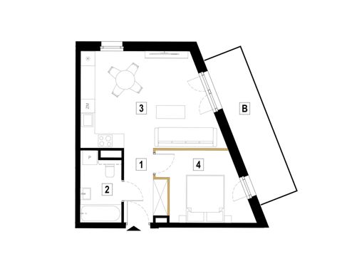 Plan 2 pok. 41m²