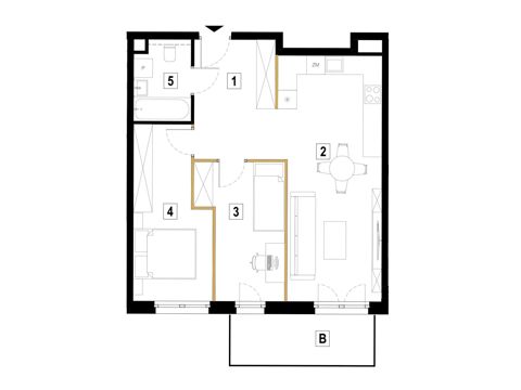 Plan 3 pok. 62m²