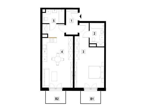 Plan 2 pok. 70m²