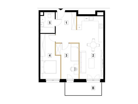 Plan 3 pok. 62m²