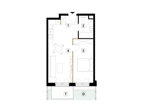 Plan 2 pok. 44m²