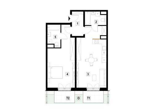 Plan 2 pok. 68m²